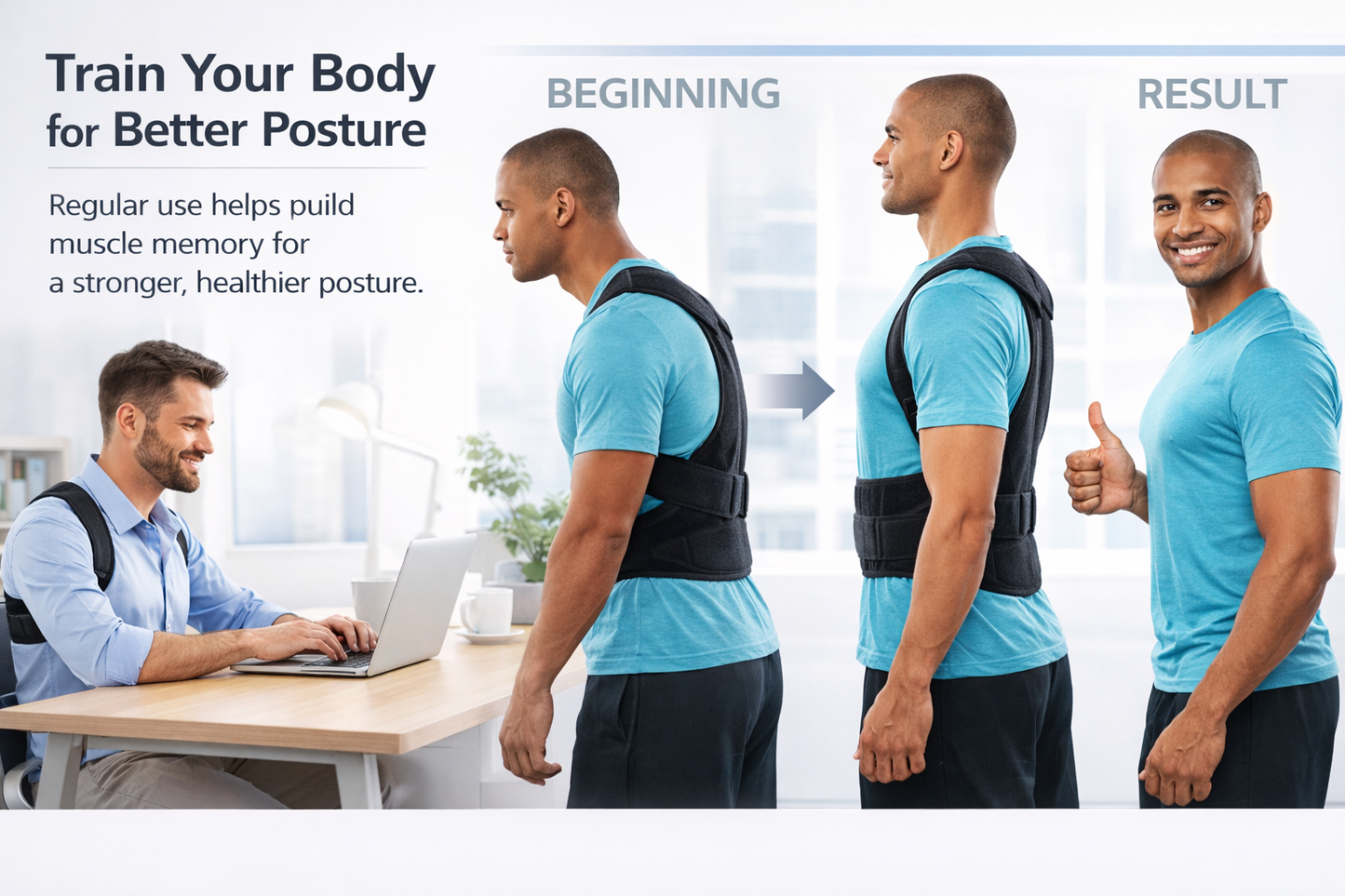 AlignPro™ Posture Corrector – Sit Straighter & Reduce Back Strain